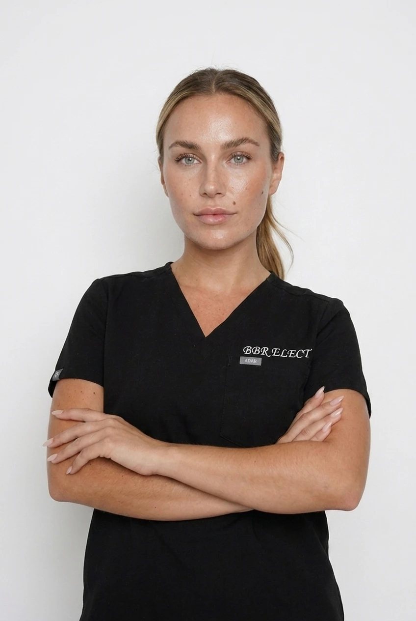 Studio owner in BBR ELECT scrubs