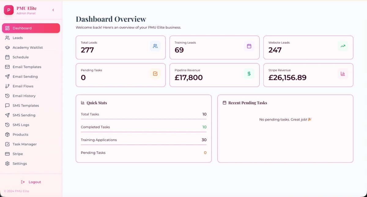 CRM and admin centre